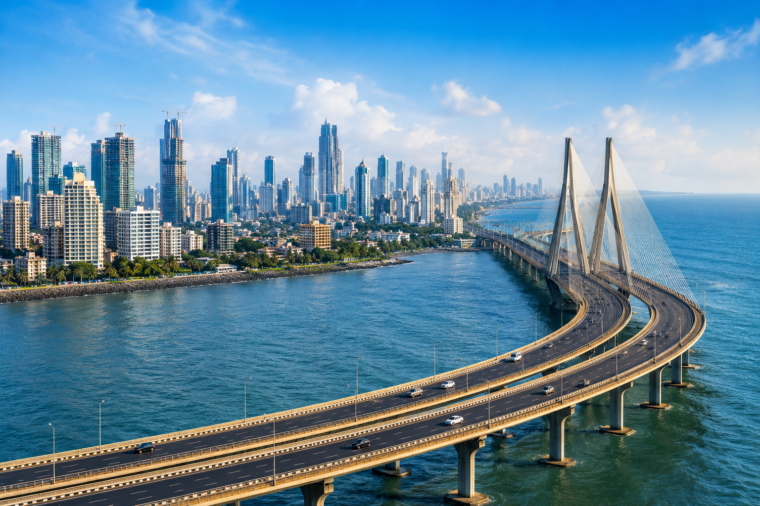 Mumbai sea link representing global market connectivity